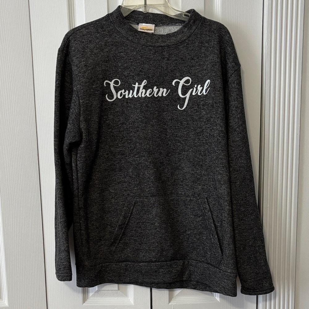 Southern Girl Charcoal Crewneck Sweatshirt
